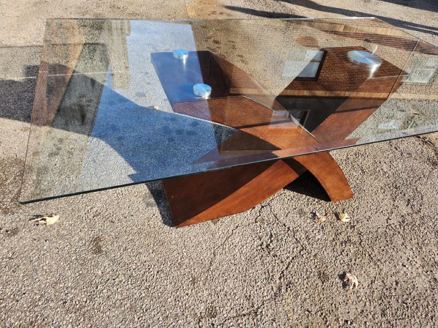 Glass and Wood Dinner Table