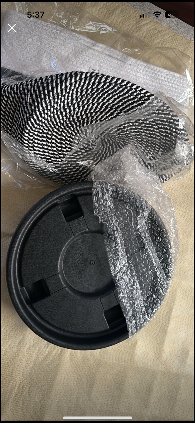 Black and White Woven Storage Basket