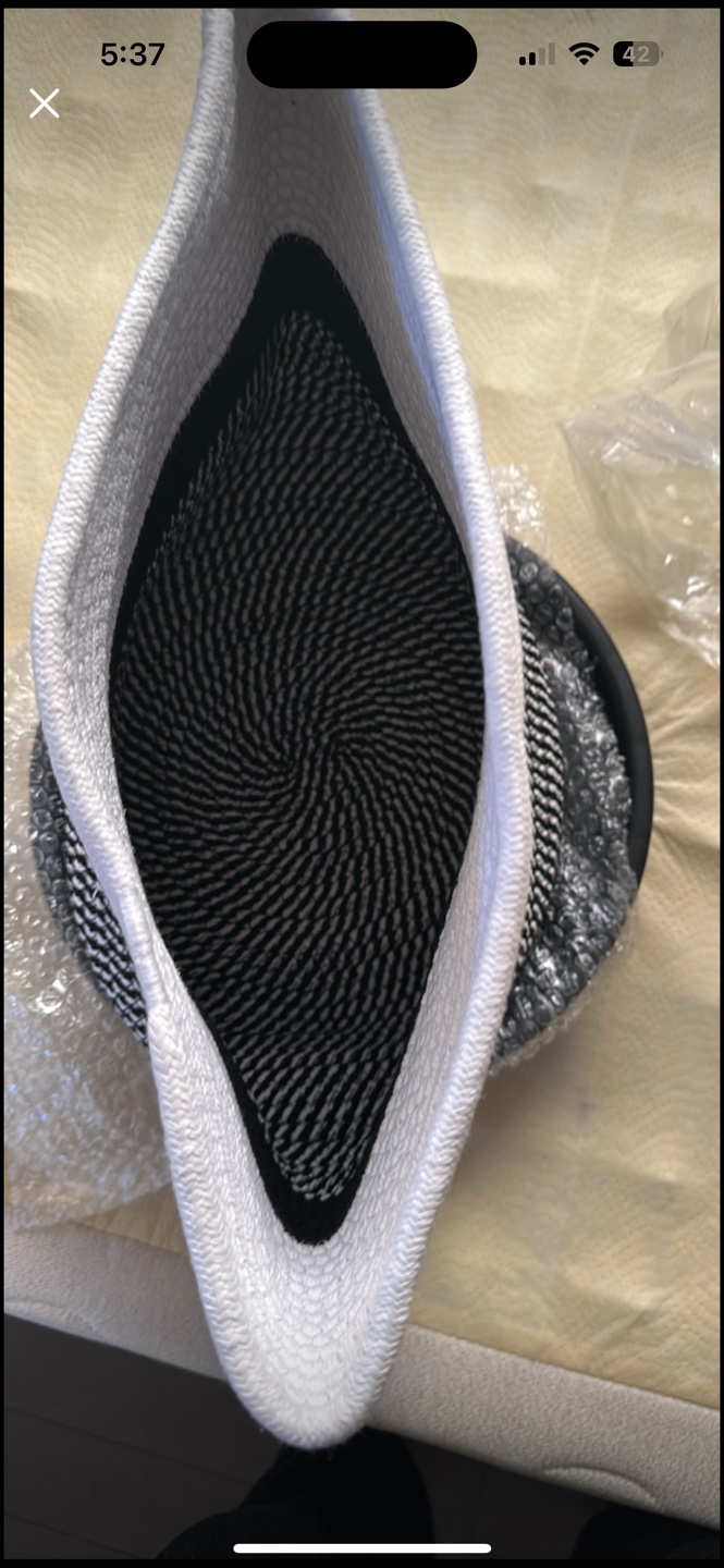Black and White Woven Storage Basket - photo 2