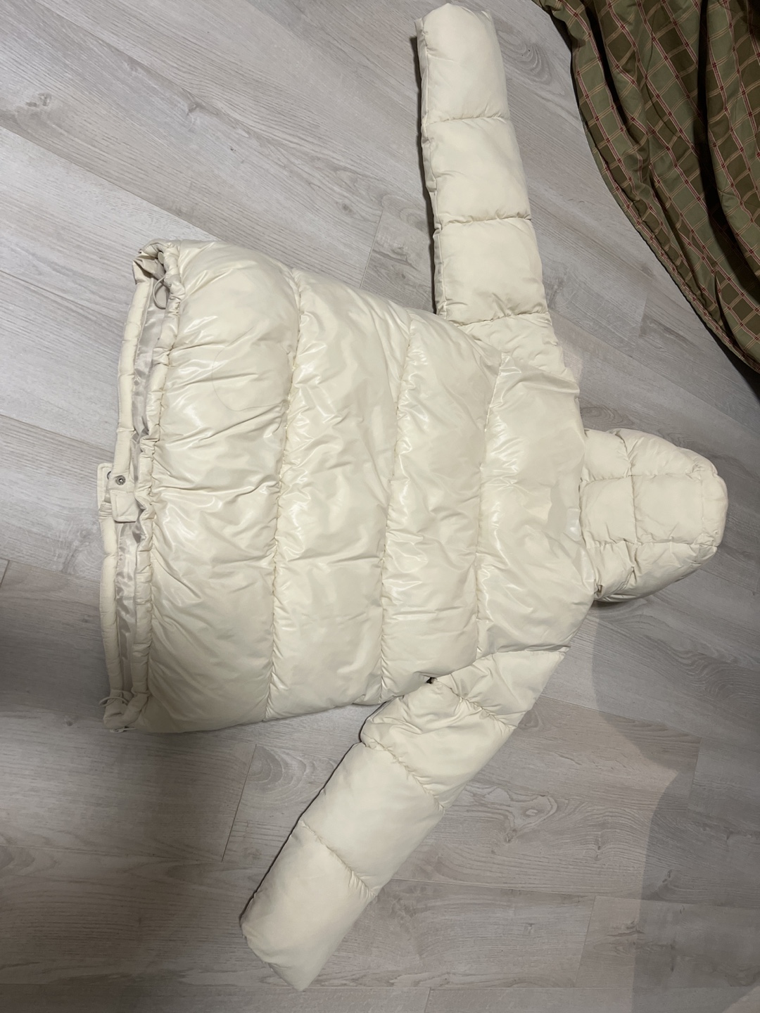 Dynamite mixed media puffer rainy day, puffer white jacket - photo 2