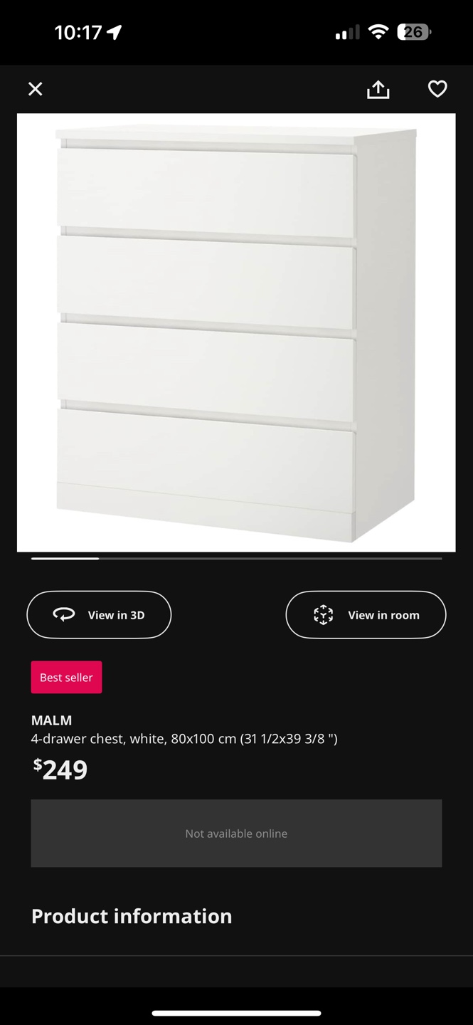IKEA MALM 4-drawer Chest - photo 2