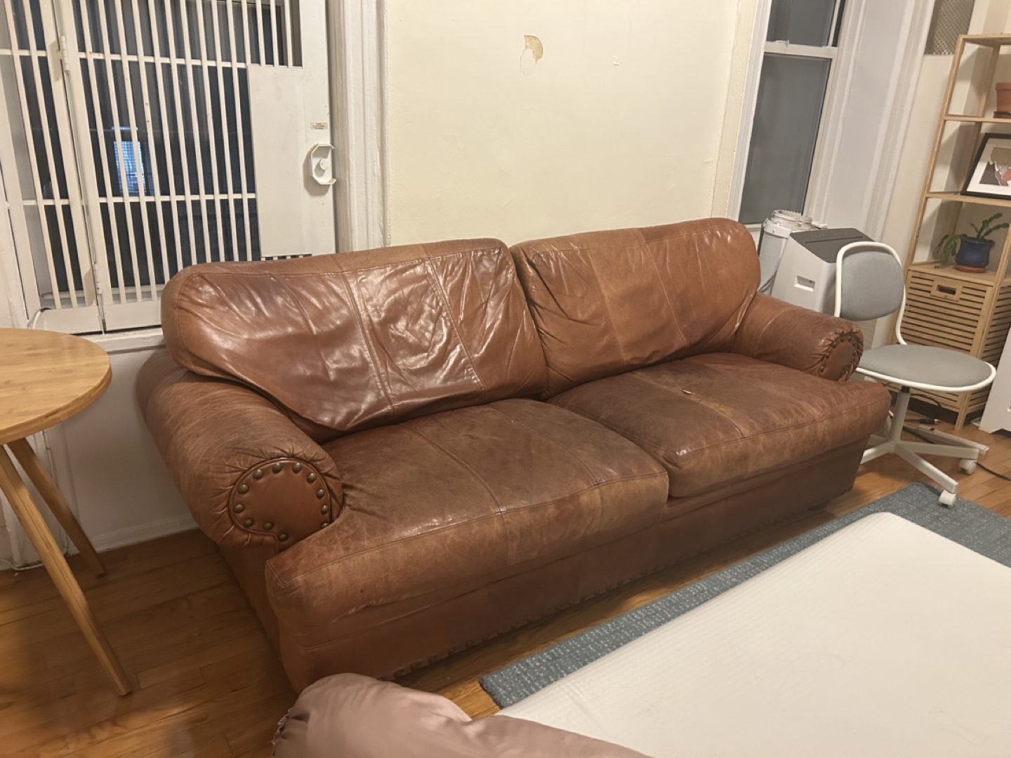 Brown Leather Sofa