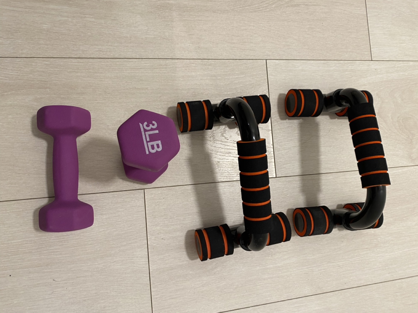 3 lb Dumbbells and Push-Up Bars (4 itens) - photo 3