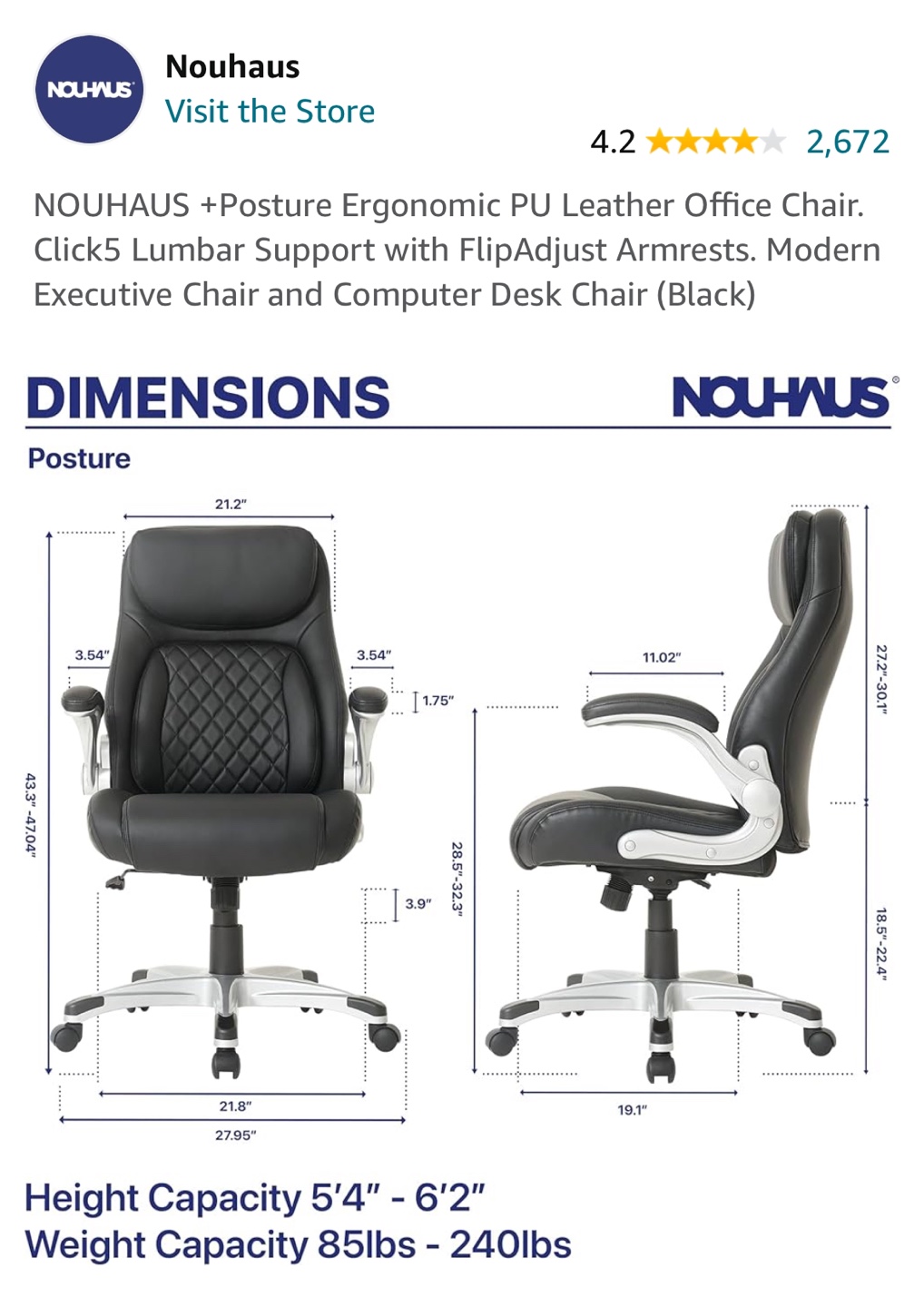 Nouhaus Posture Office Chair - photo 2