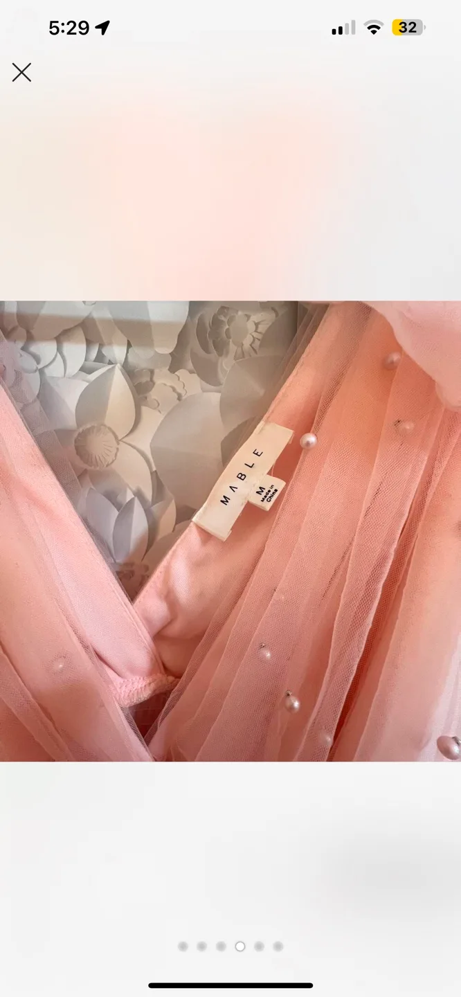 Pink Tulle Dress with Pearls image indicator(5)