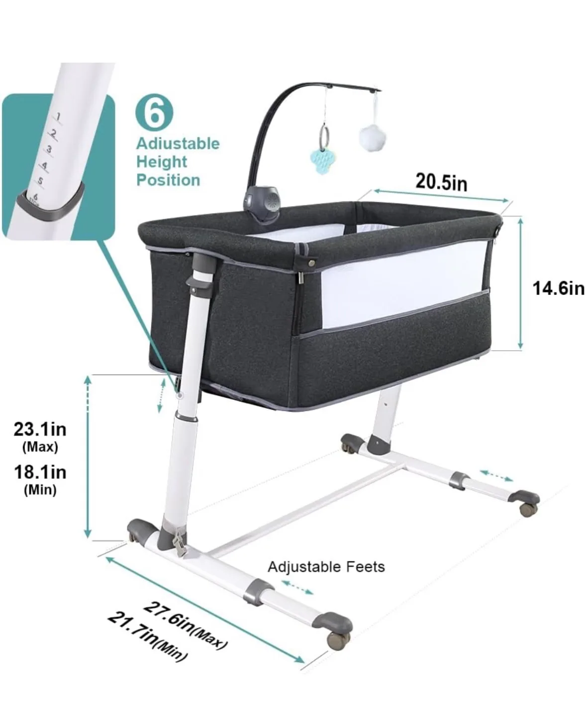 Baby Co-Sleeper Bassinet image indicator(2)