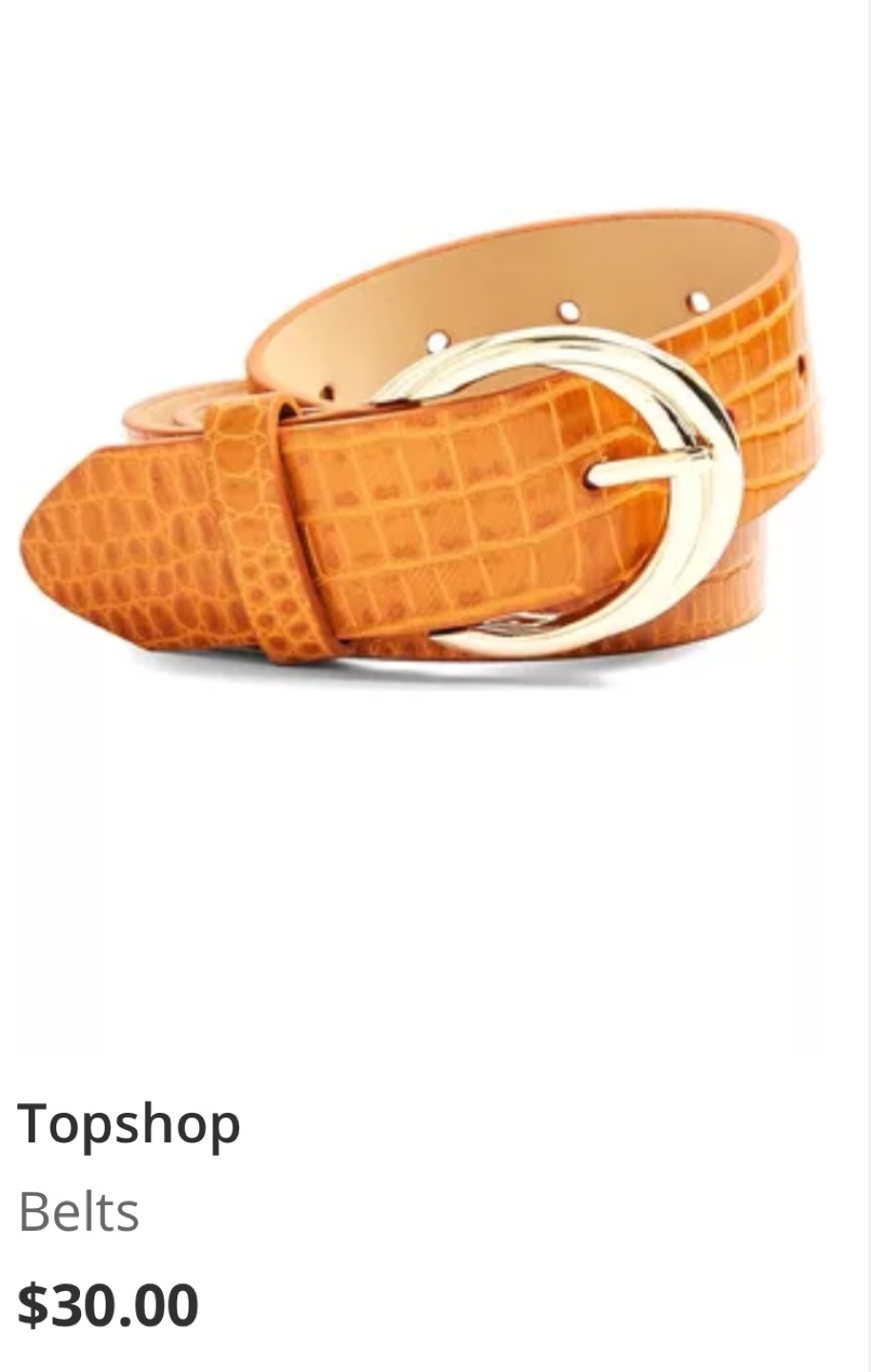 Topshop Crocodile Embossed Belt - photo 4