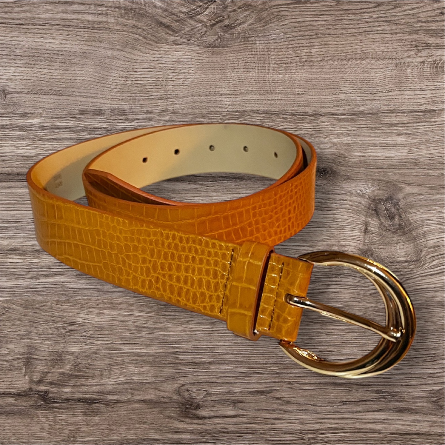 Topshop Crocodile Embossed Belt