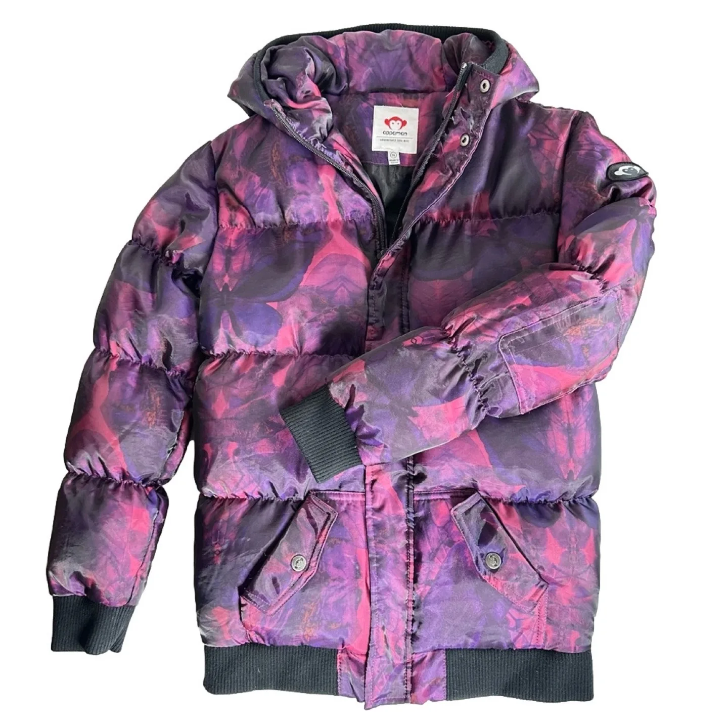 Appaman Girls Floral Print Down Jacket Size 14 image indicator(3)