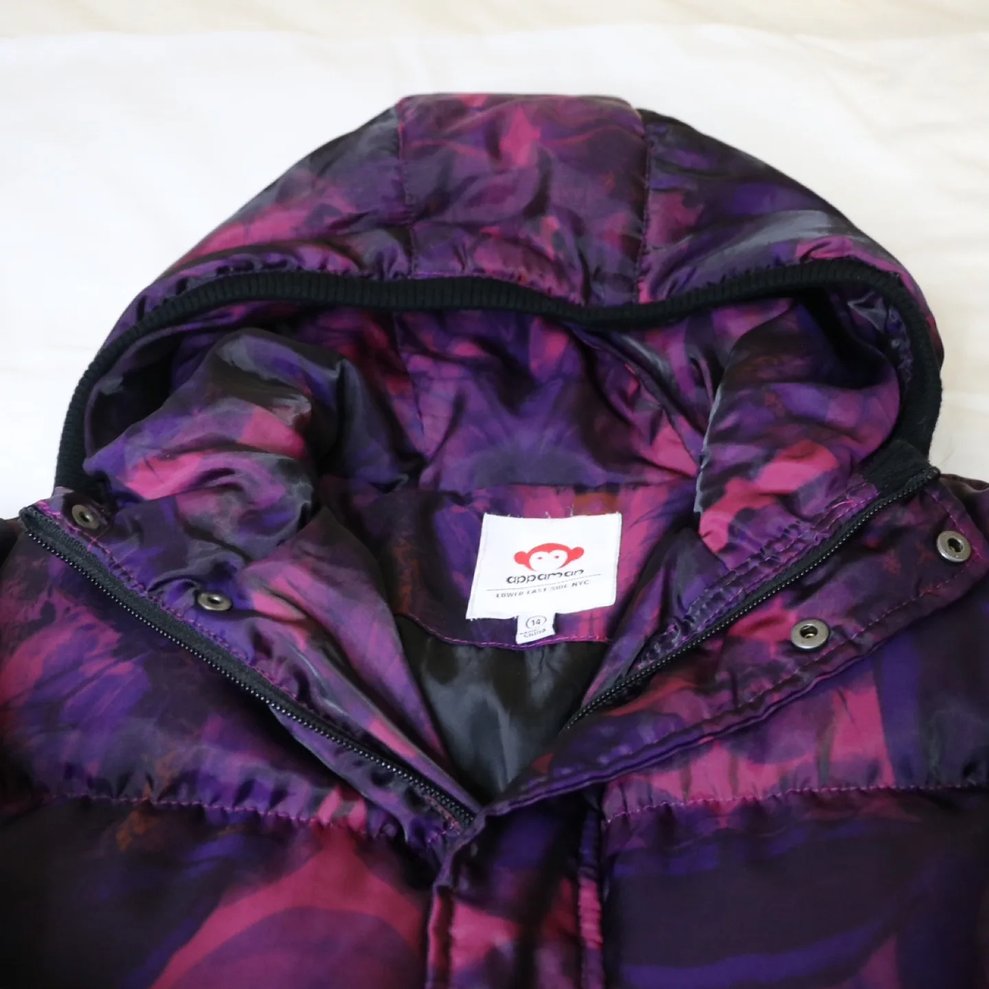 Appaman Girls Floral Print Down Jacket Size 14 image indicator(5)