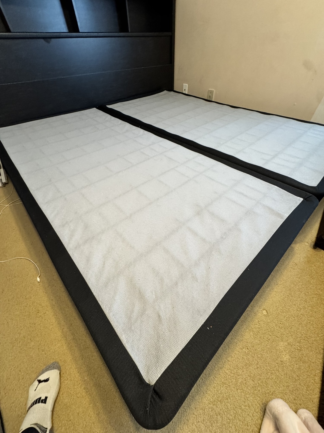 King Size Box Spring and Metal Frame