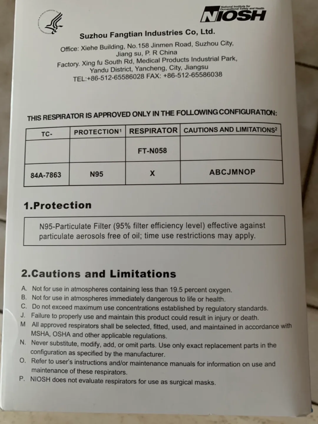 NEW N95 NIOSH Respirator Masks (Box of 20)-2 available image indicator(4)