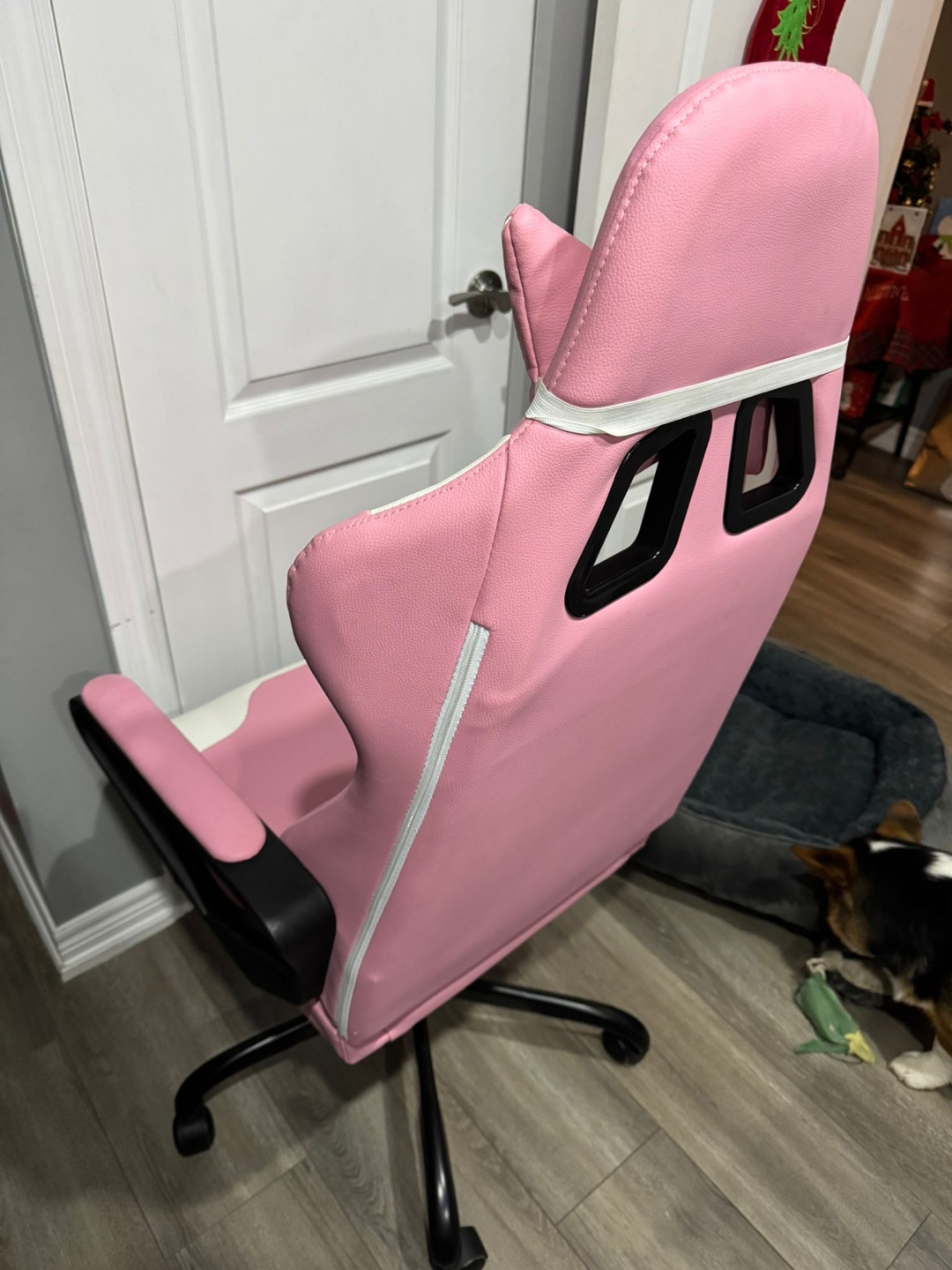 Pink Gaming Chair with Lumbar Support - photo 2