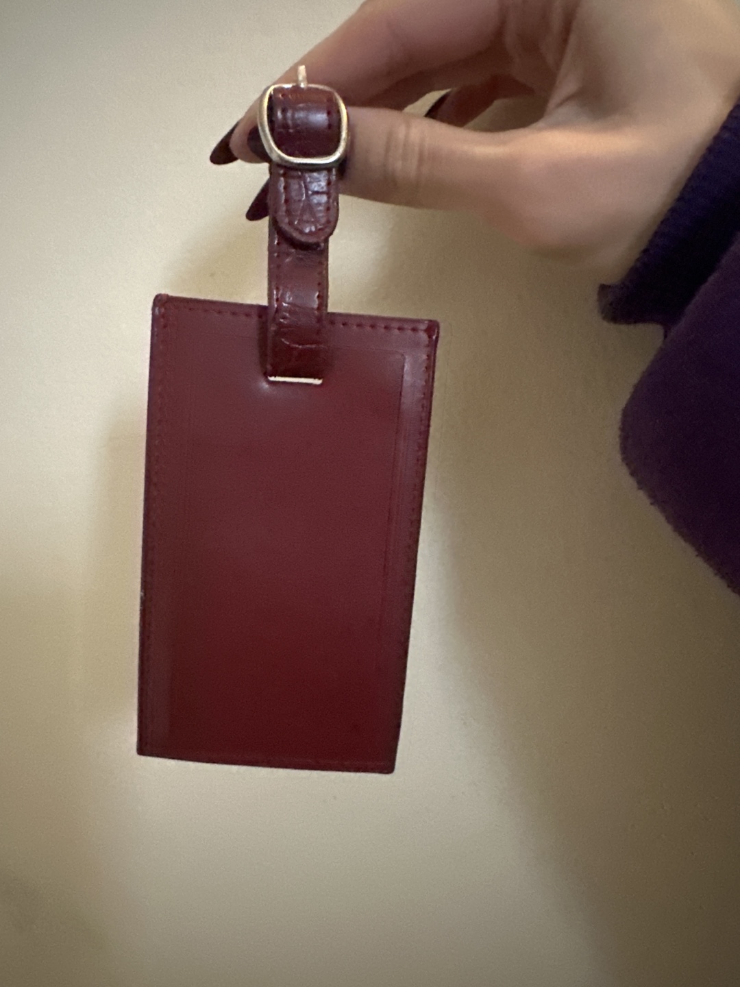 Red Leather Luggage Tag - photo 2