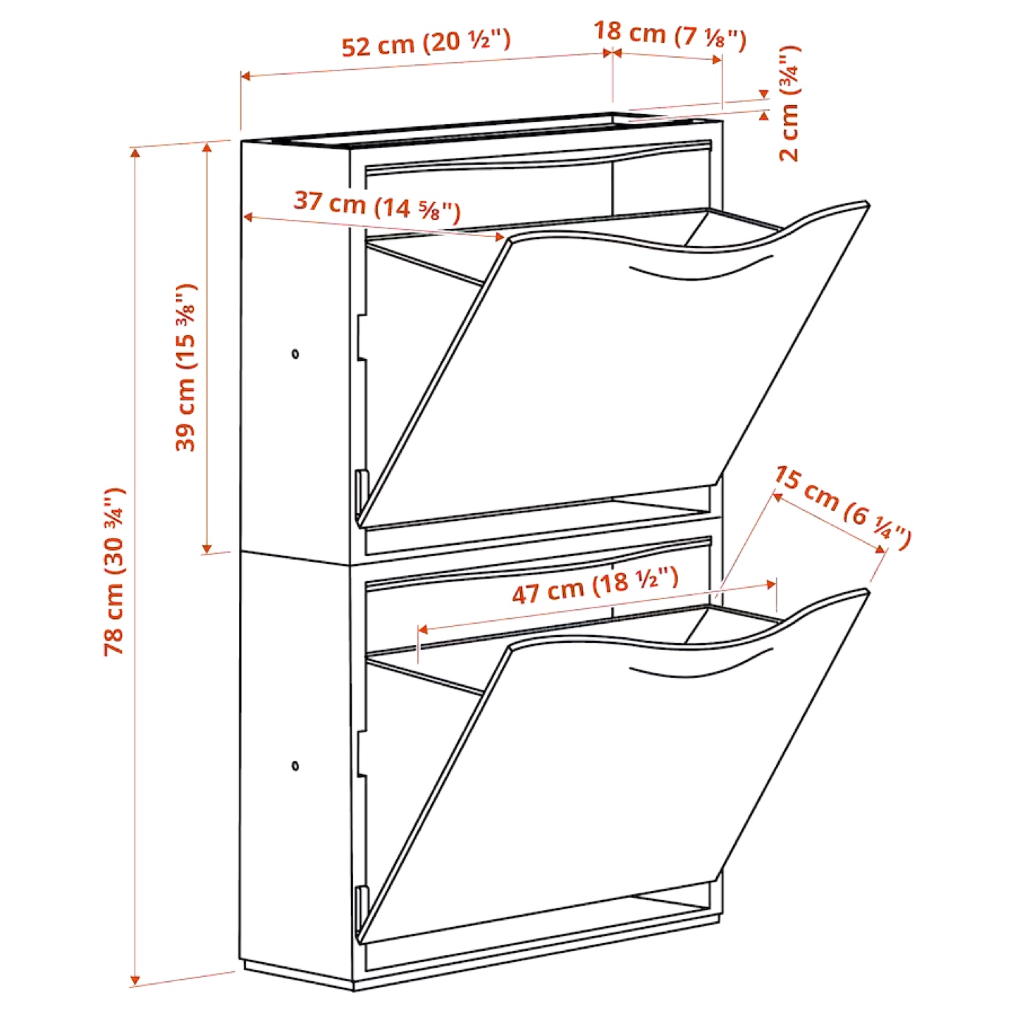 1 sets of IKEA Trones Shoe Cabinets - photo 5