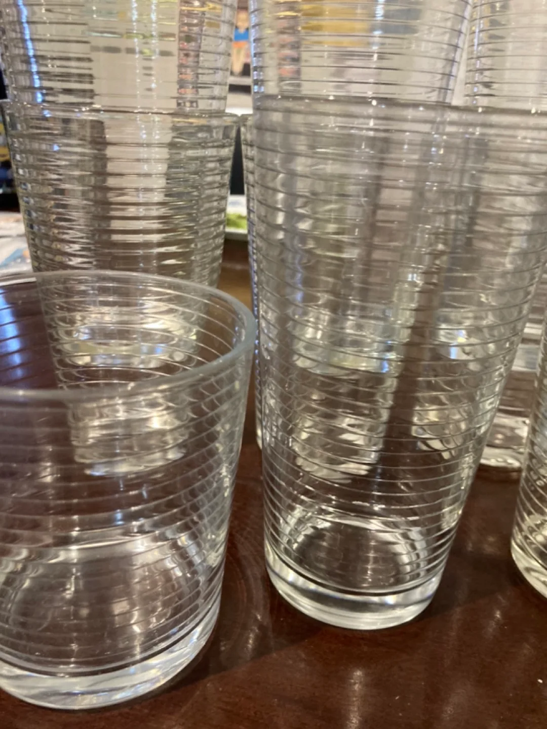 Glass cups 3 short, 11 long #freecycle image indicator(2)