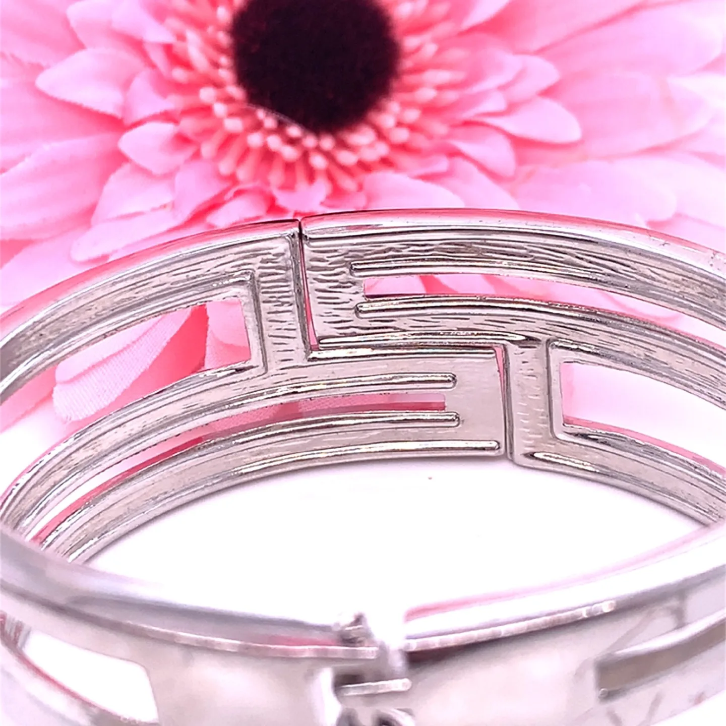 Silver Tone Wide Cuff Bracelet image indicator(5)