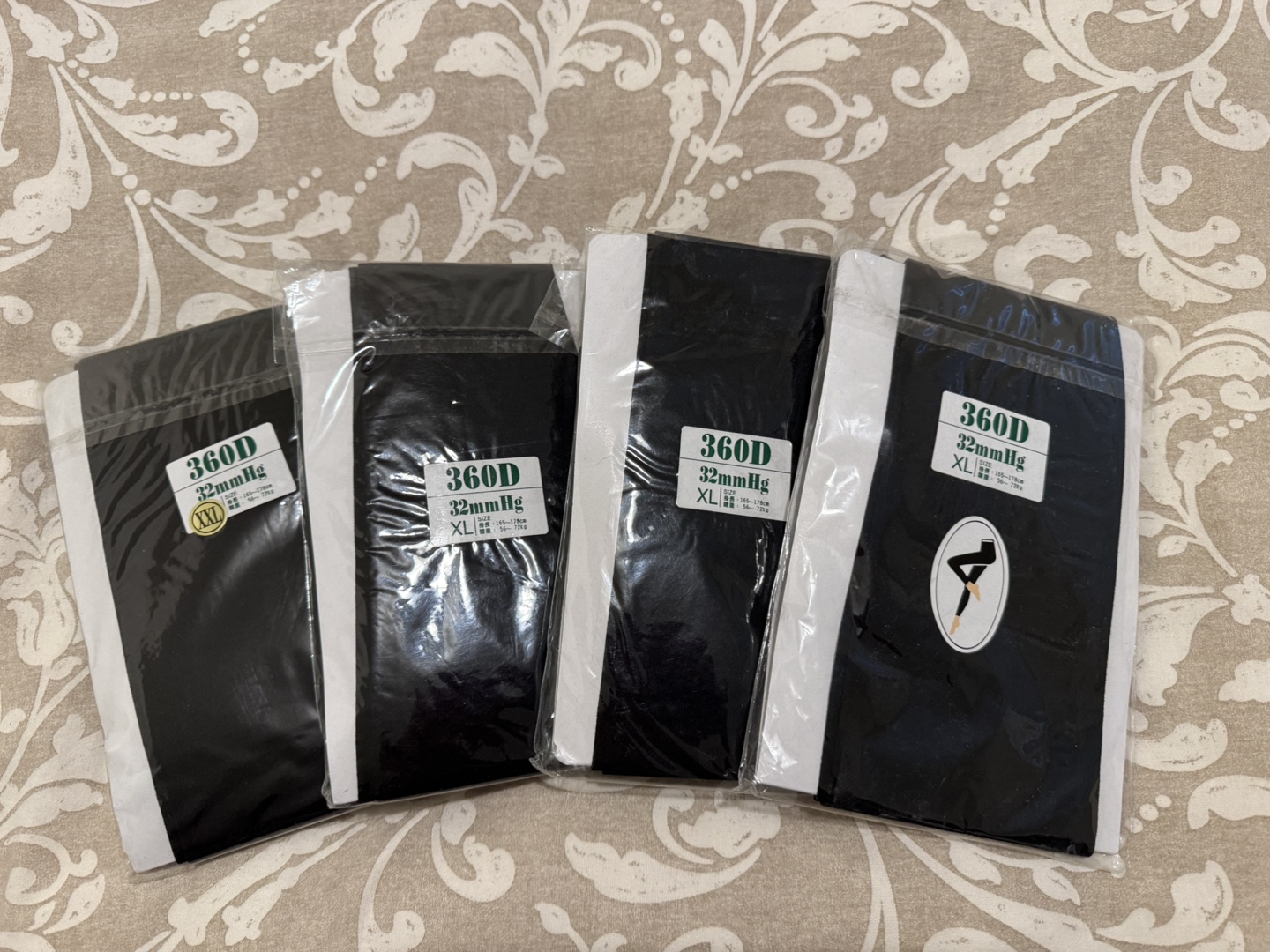 4 Pairs Compression Tights
