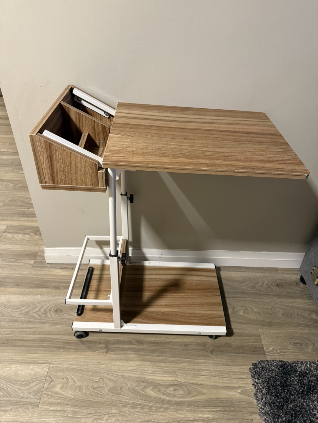 Rolling Laptop Desk with Storage