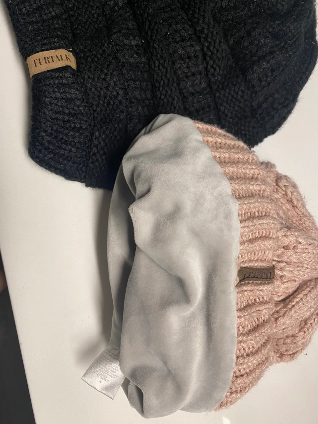 Two Winter Beanies-together $15 image indicator(2)