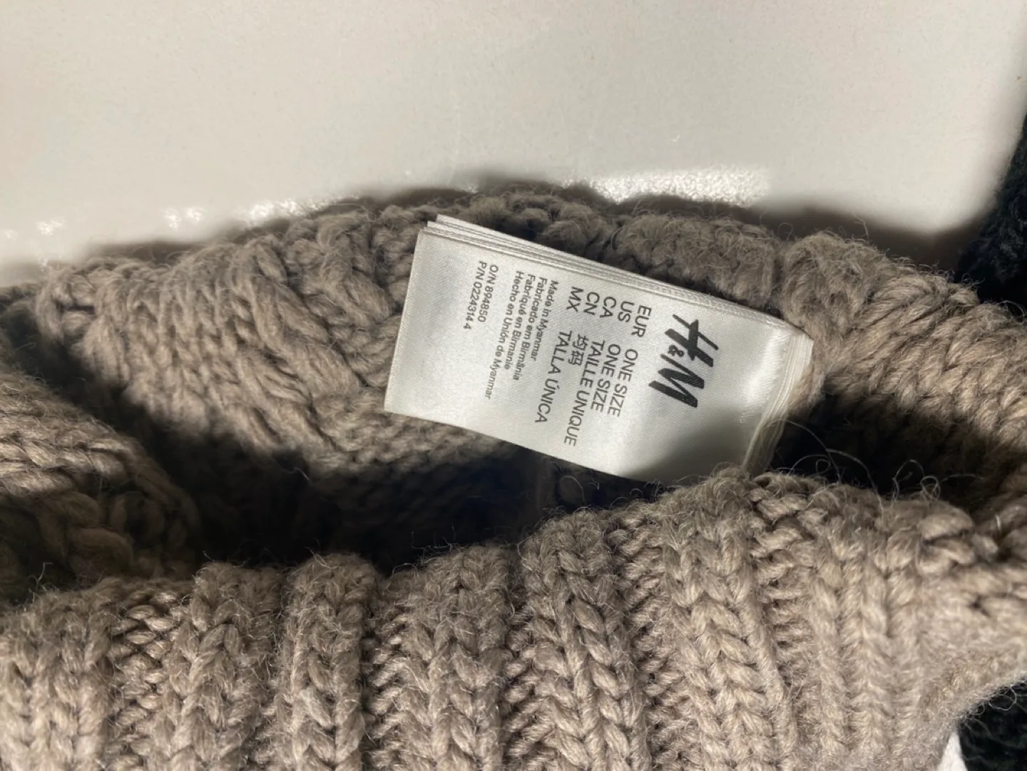 H&M Two Knitted Beanies with Pompoms image indicator(2)