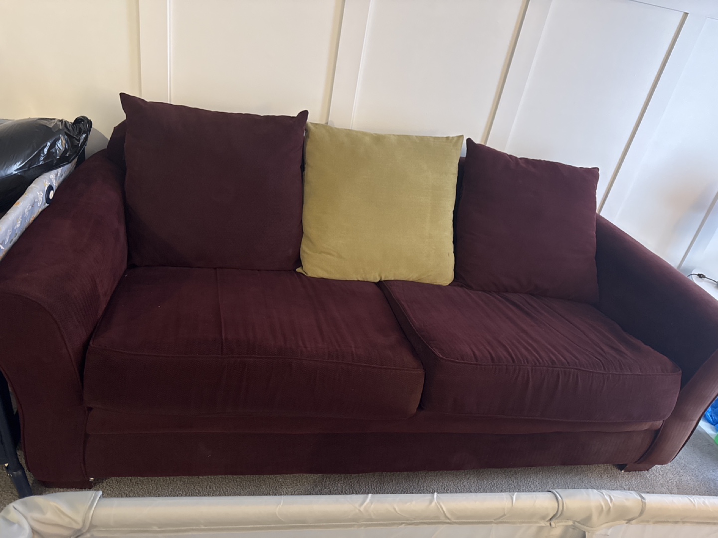 Burgundy Couch/ Sofa (Free) - photo 2