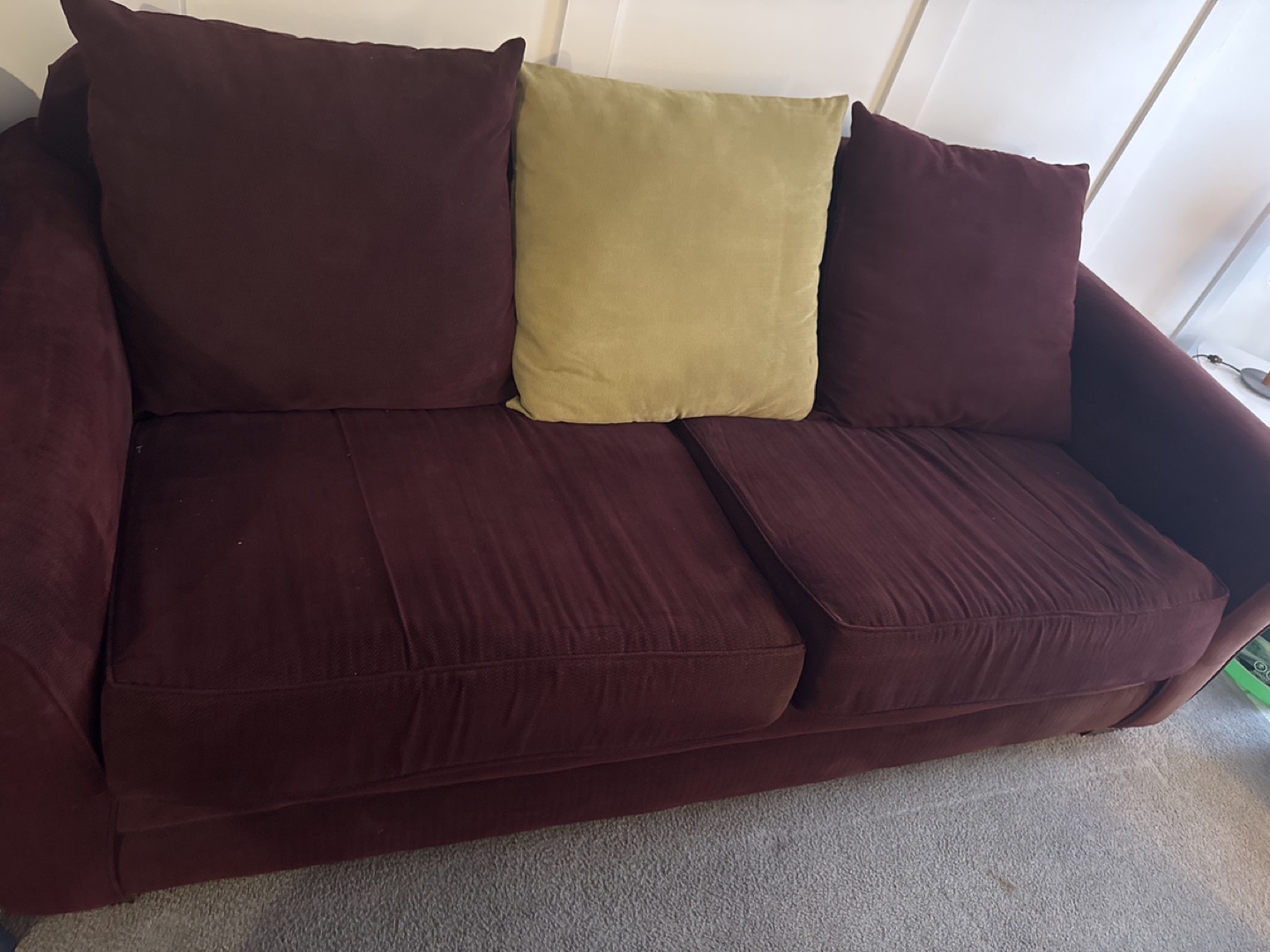 Burgundy Couch/ Sofa (Free)
