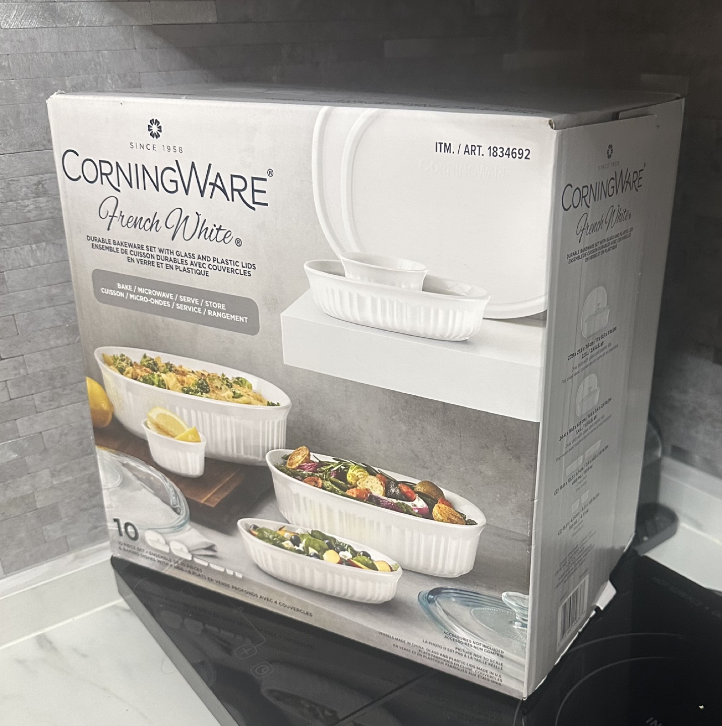 Corningware French White 10 Piece Bakeware Set