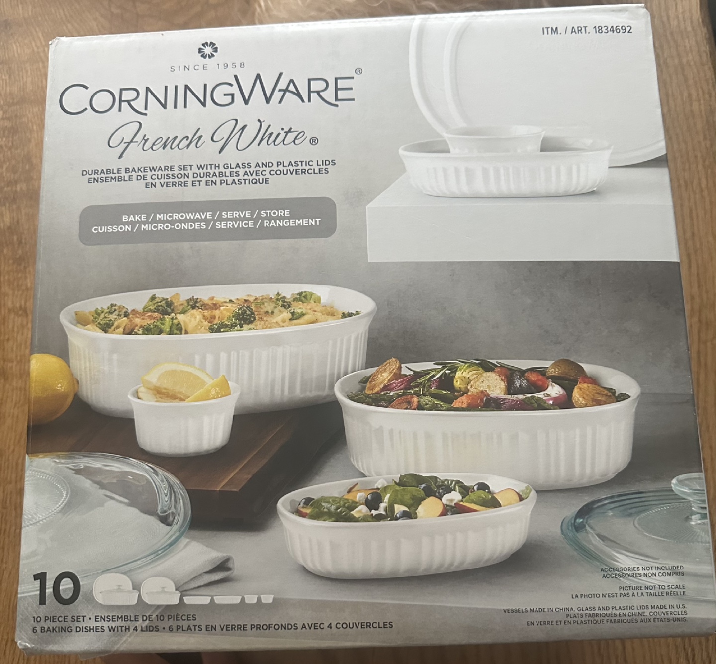 Corningware French White 10 Piece Bakeware Set - photo 2