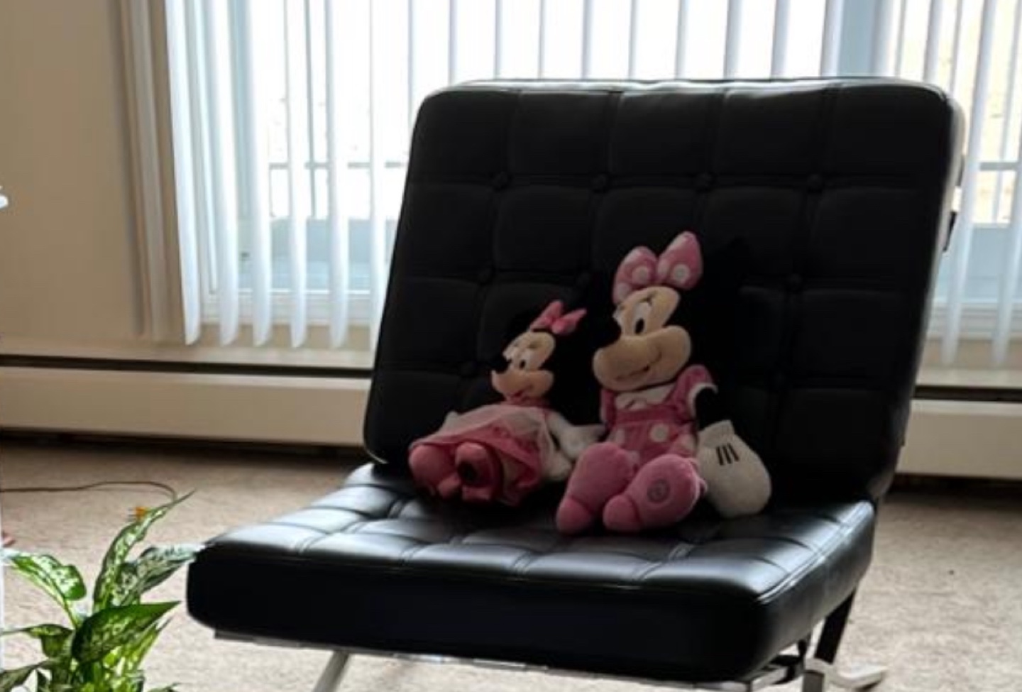 Black Faux Leather Chair