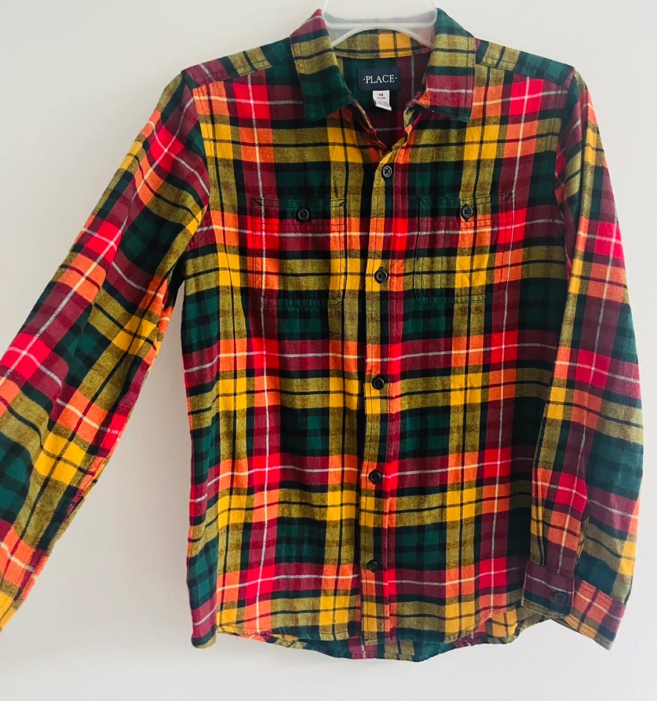 Boys Plaid Flannel Shirt in Excellent Condition! image indicator(3)