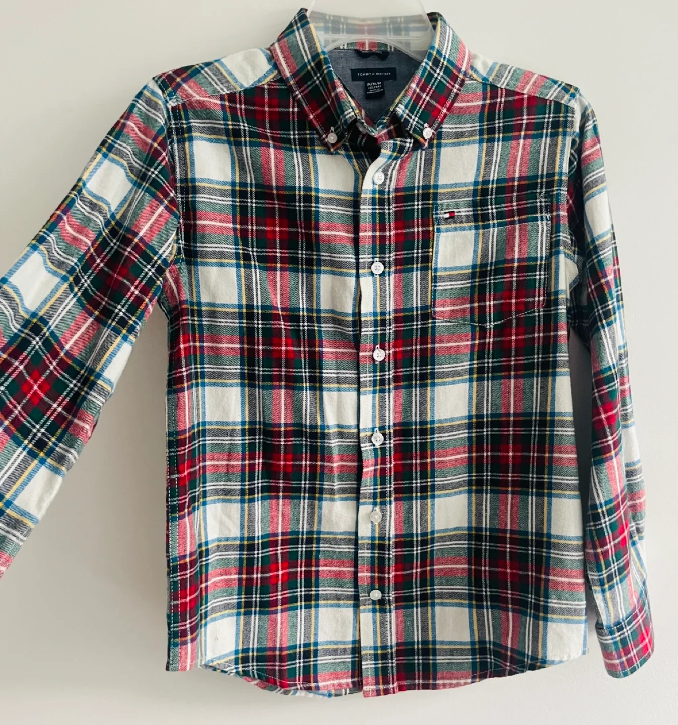 Boys Tommy Hilfiger Plaid Button Up Shirt, Like New! image indicator(3)