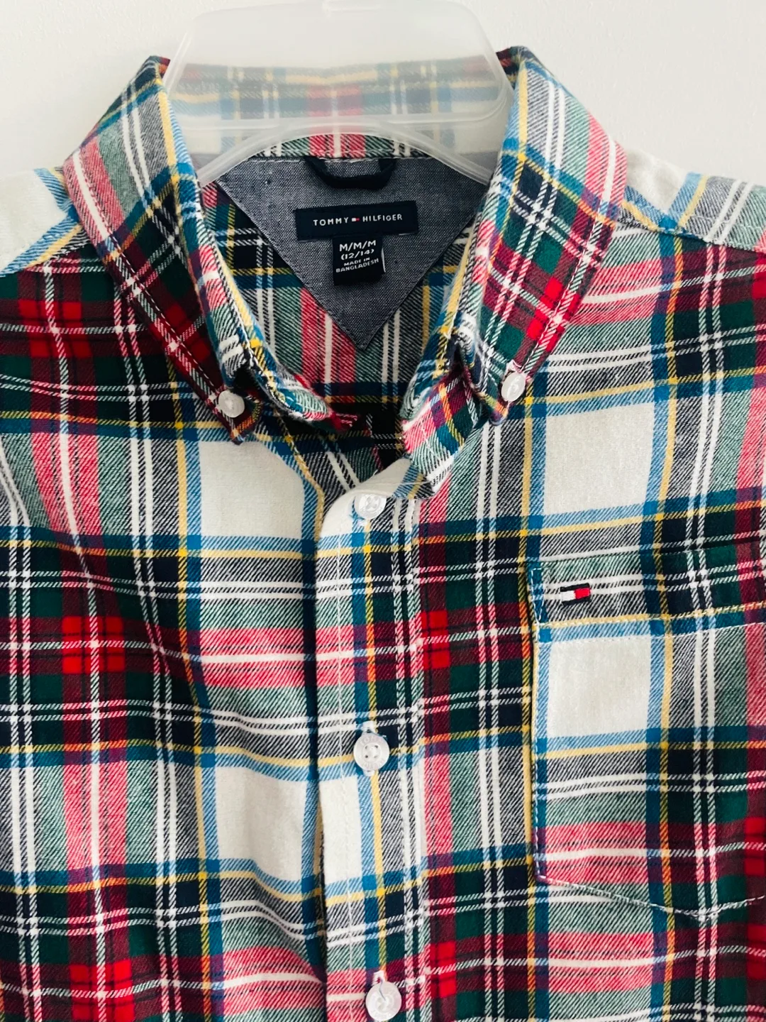 Boys Tommy Hilfiger Plaid Button Up Shirt, Like New! image indicator(4)