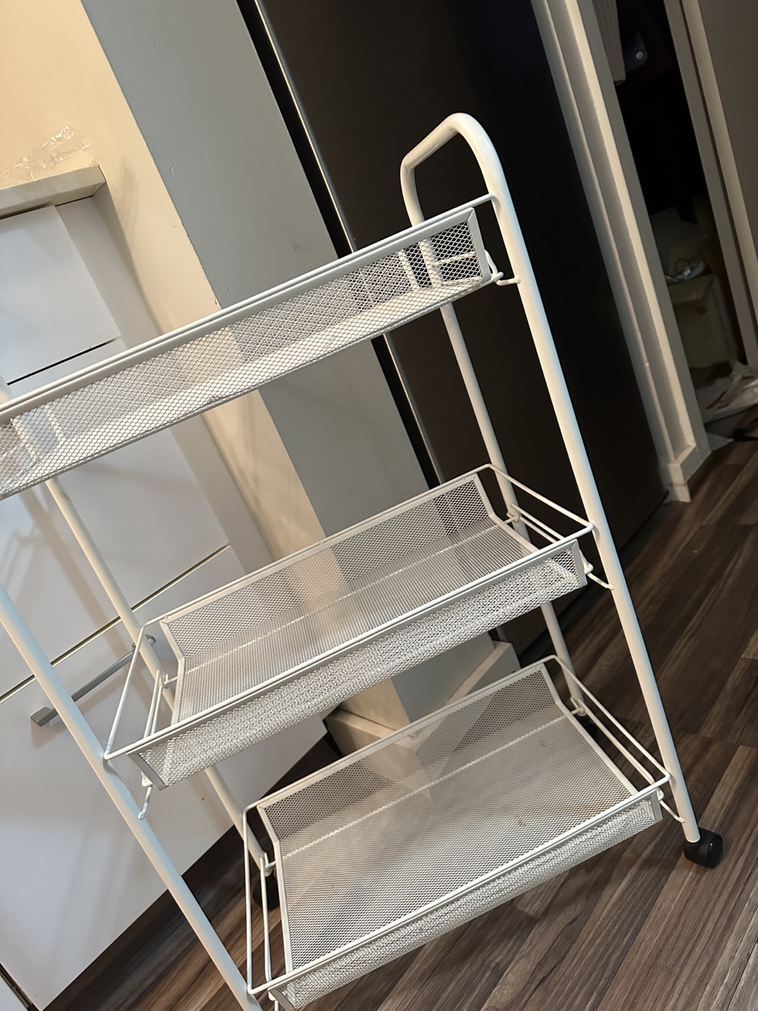IKEA White Rolling Cart with 3 Wire Baskets - photo 3
