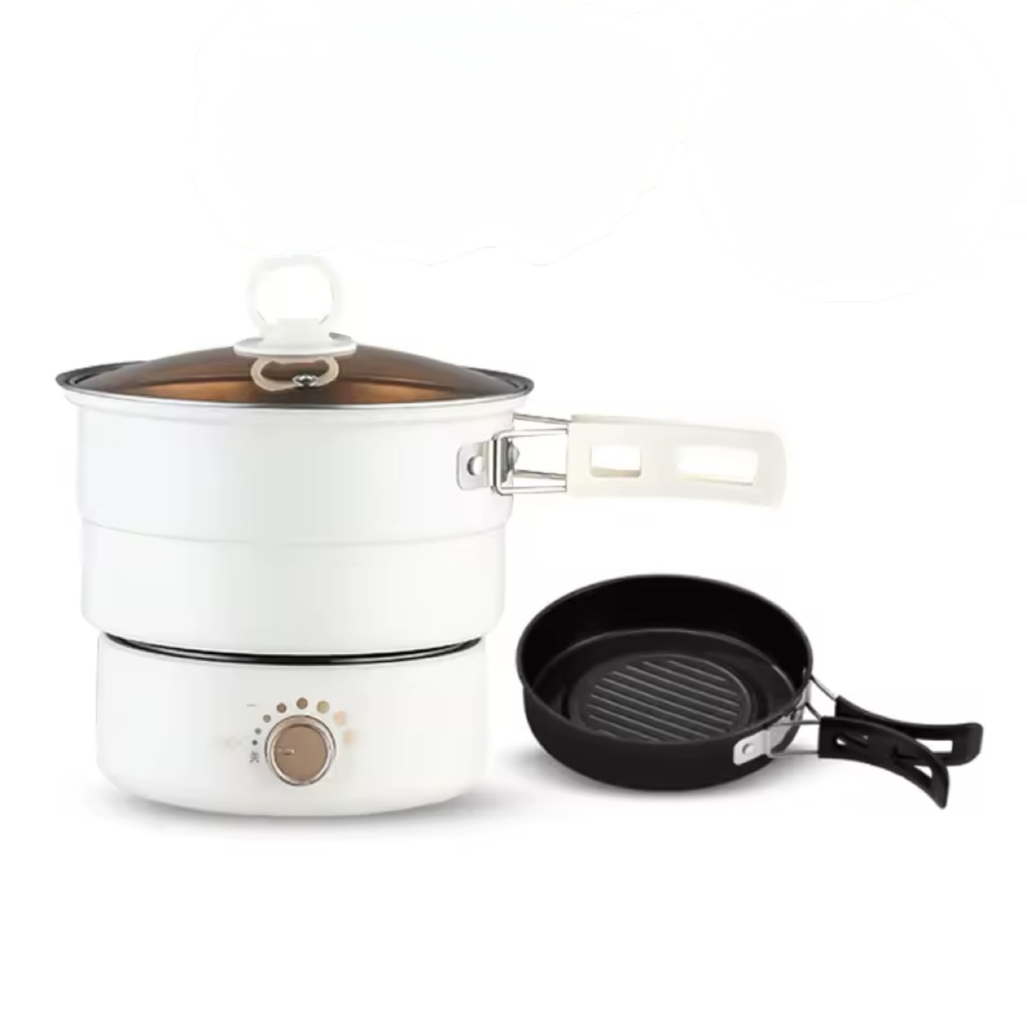 Portable Electric Cooking Hot Plate with Pot and Frying Pan