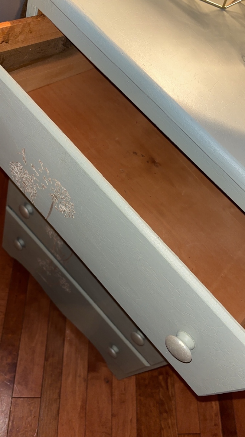 4 Drawer Dresser with Dandelion Stencil - photo 4