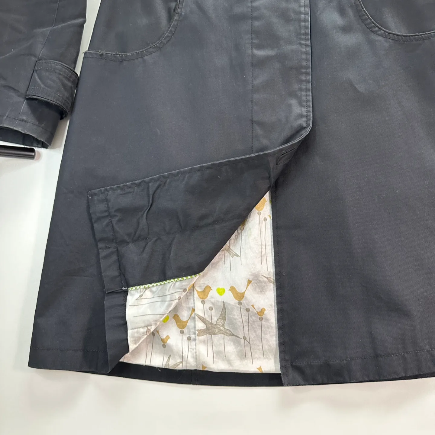 Soia & Kyo Black Double Breasted Trench Coat Size Small image indicator(5)