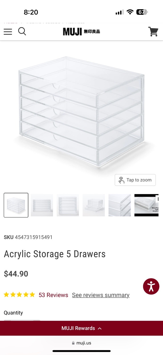 MUJI Acrylic Storage 5 Drawers - photo 5