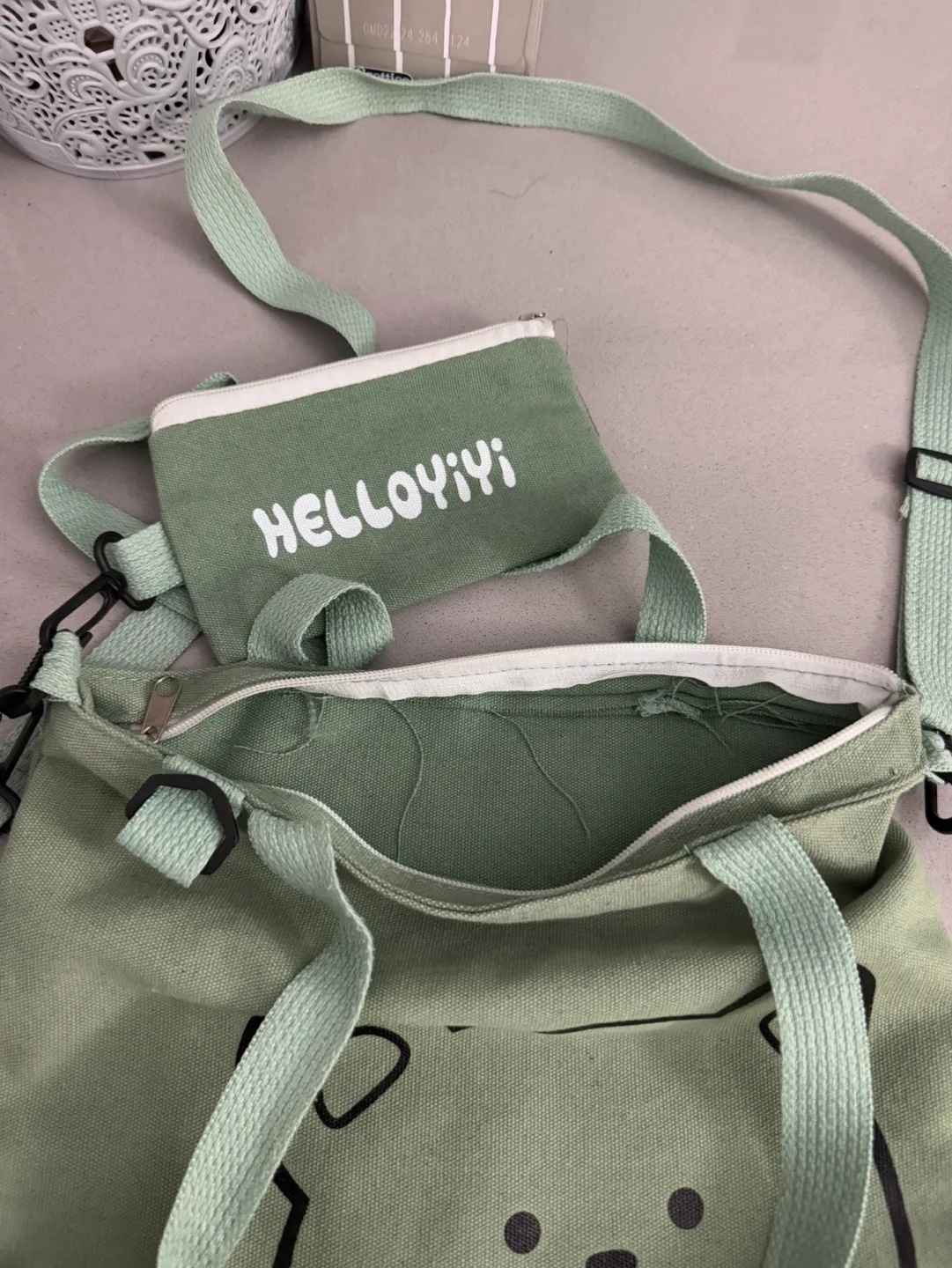 Green Canvas Tote Bag #freecycle image indicator(3)