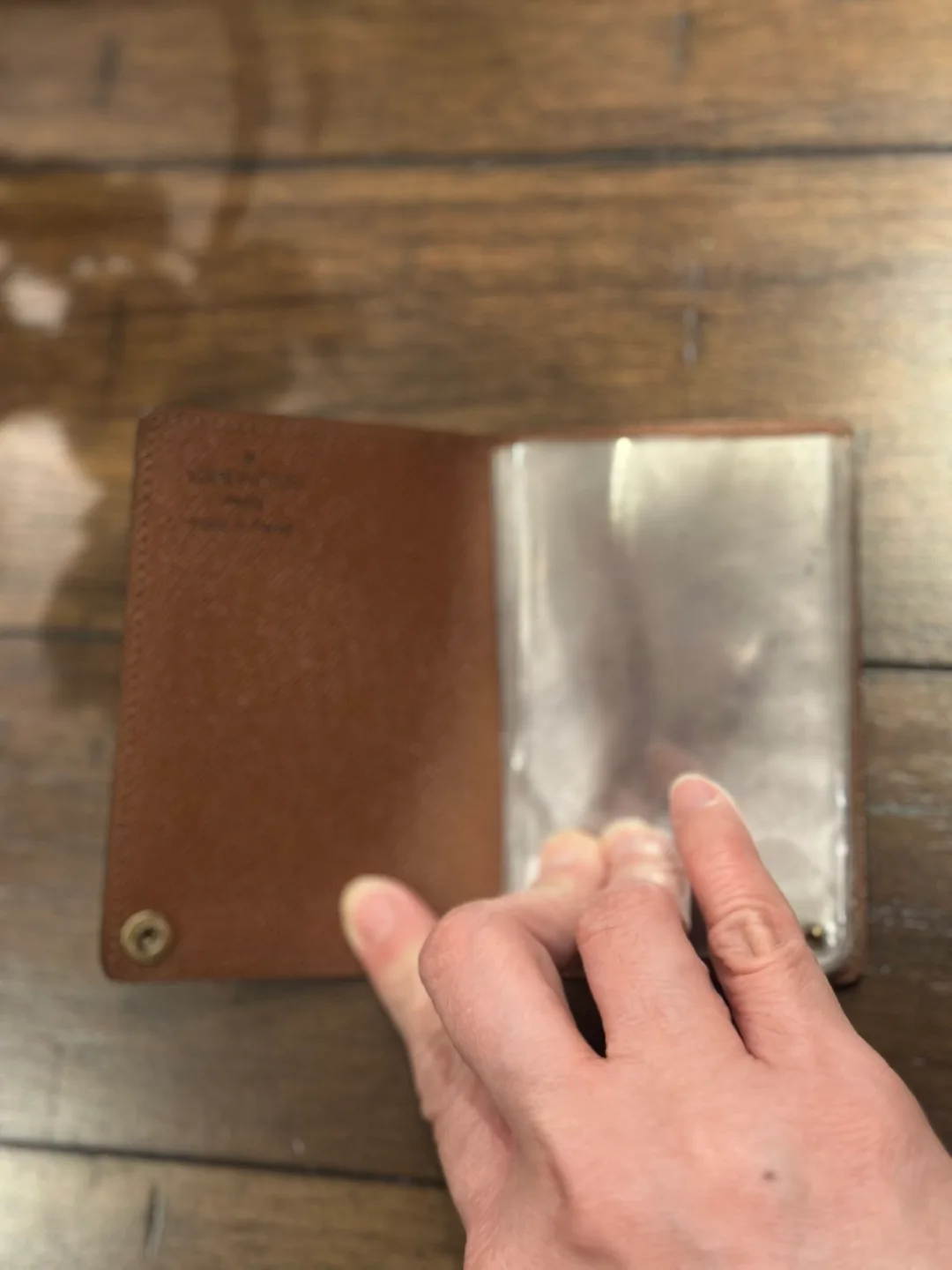 Authentic Louis Vuitton Card Holder with clear sleeves image indicator(4)