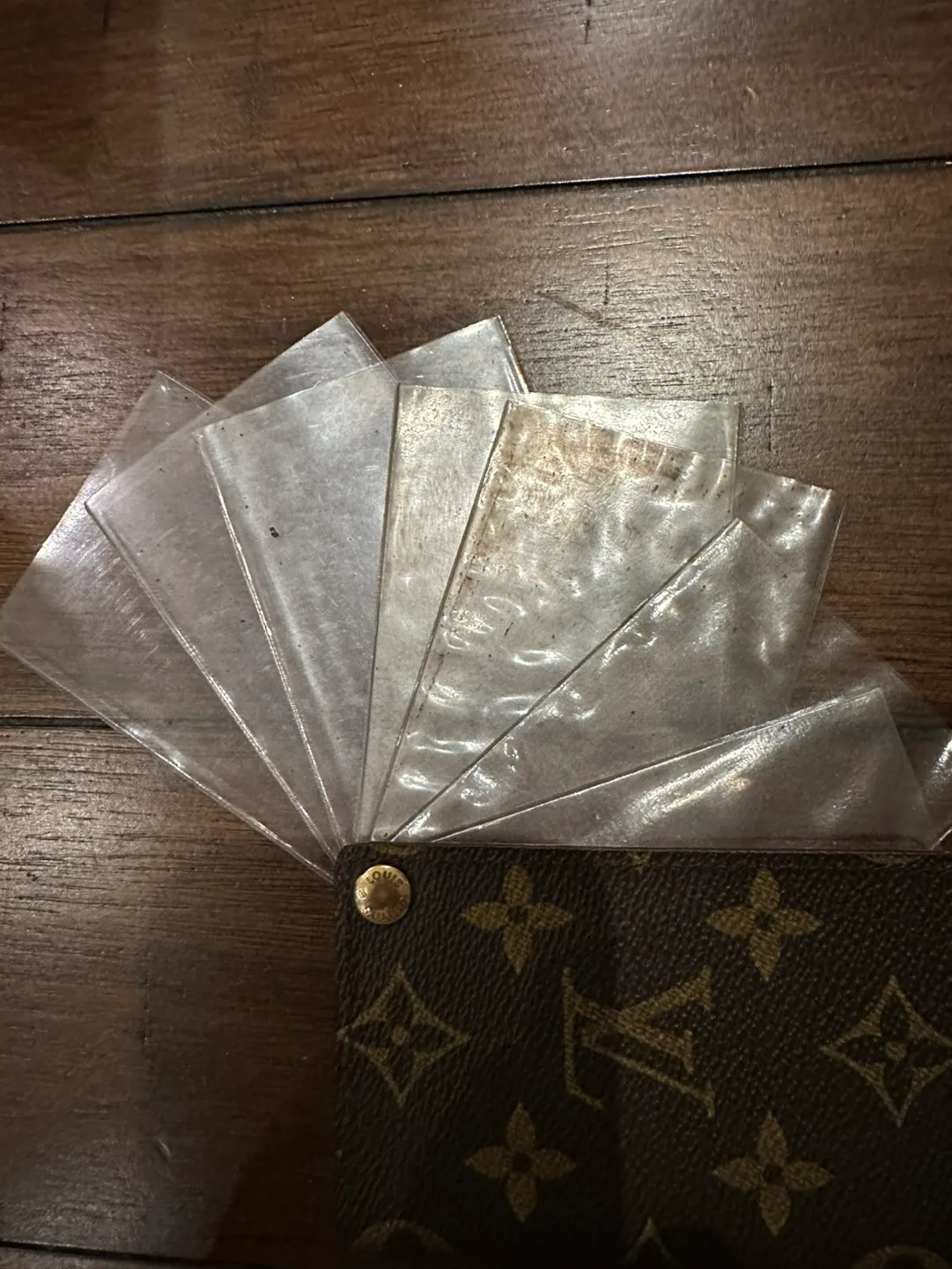 Authentic Louis Vuitton Card Holder with clear sleeves image indicator(5)