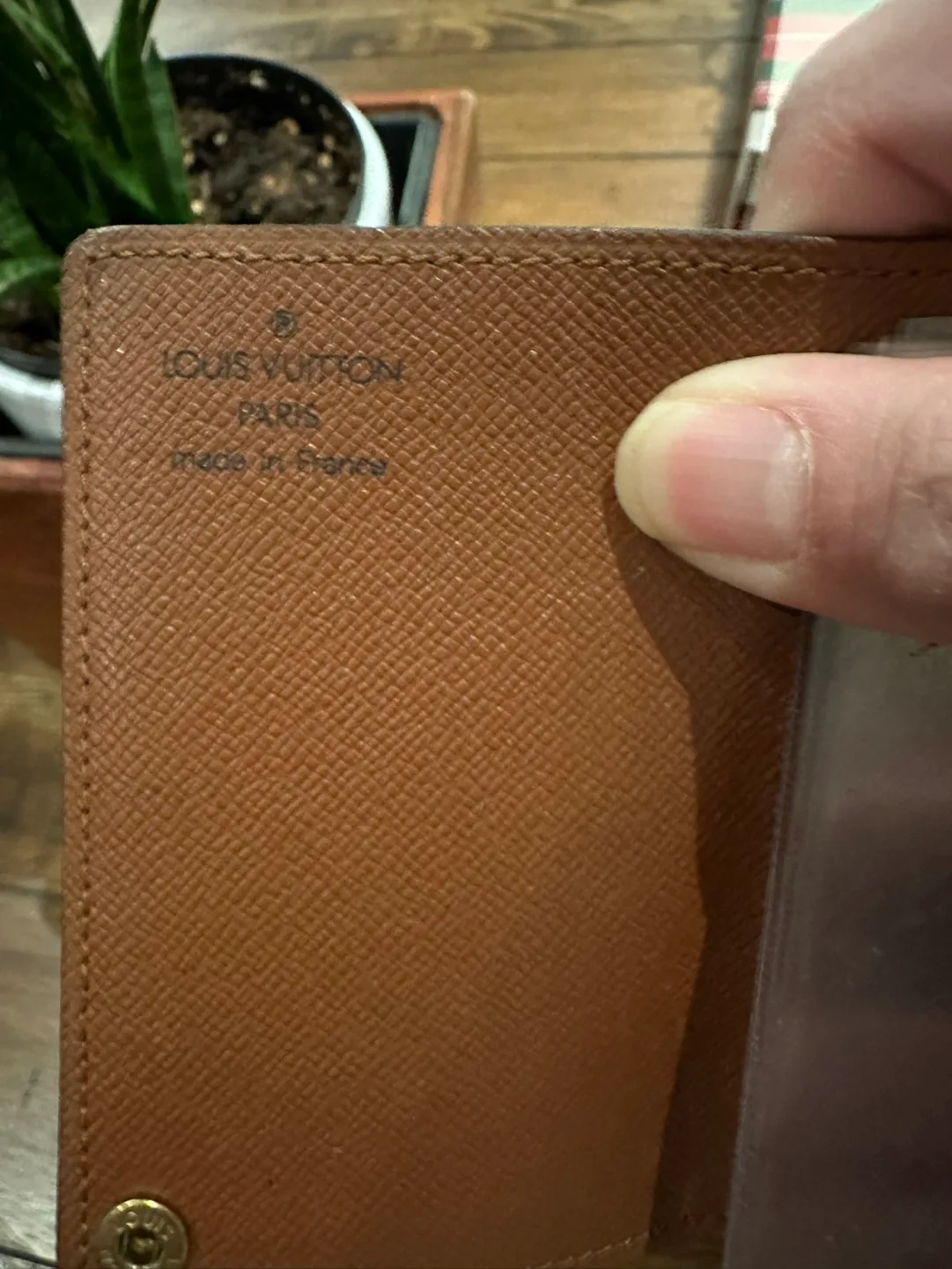 Authentic Louis Vuitton Card Holder with clear sleeves image indicator(2)