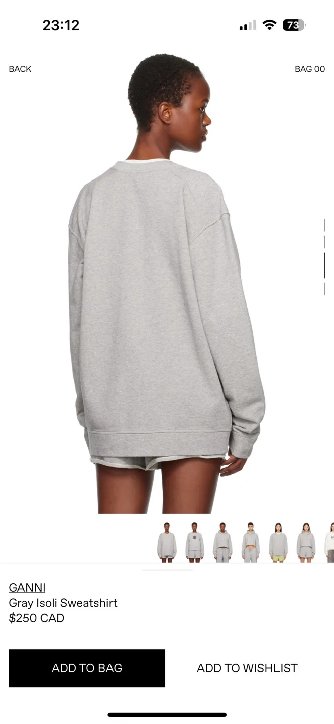 Ganni Gray Sweatshirt image indicator(3)