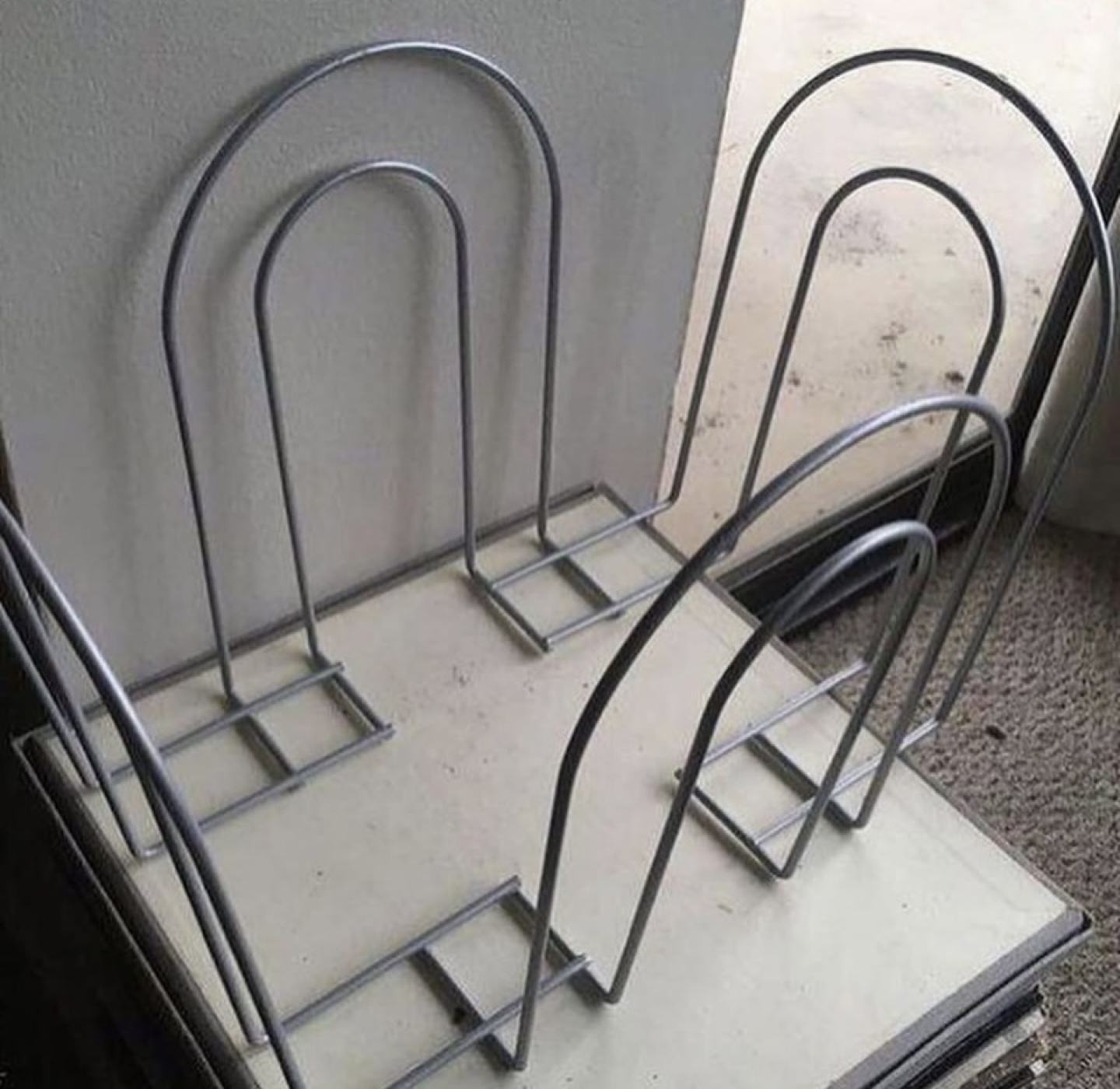 Vintage chrome record holder - photo 2