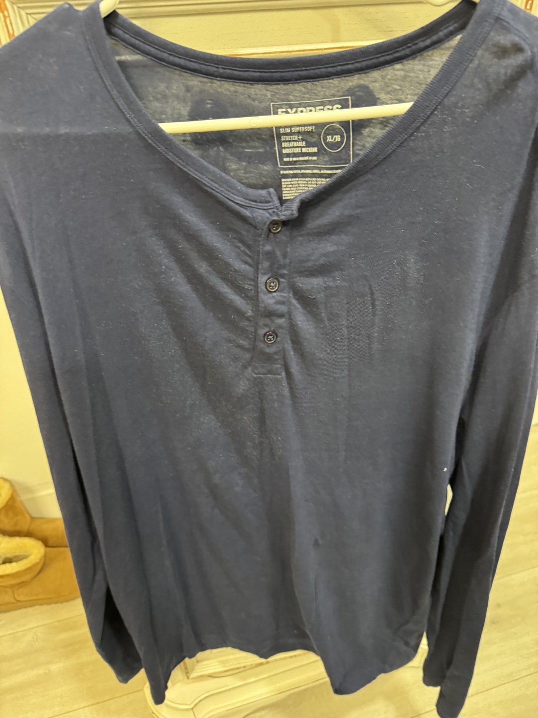 Express Men's Long Sleeve Henley Shirt - photo 5