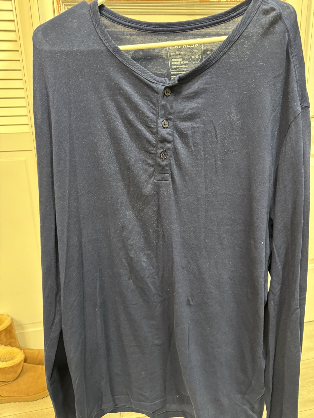 Express Men's Long Sleeve Henley Shirt - photo 2