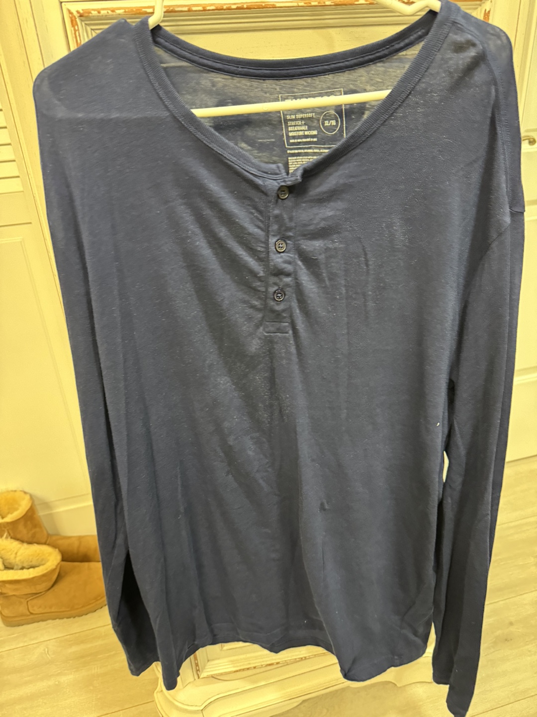 Express Men's Long Sleeve Henley Shirt