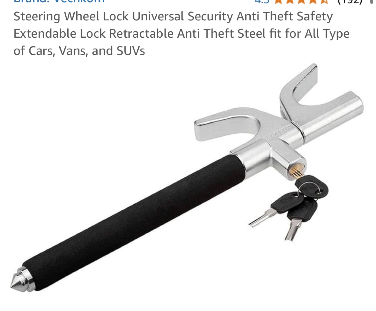 Steering Wheel Lock Anti-theft Security Device