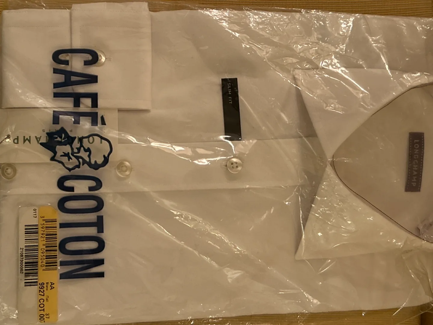 Longchamp Cafe Coton Slim Fit White Dress Shirt image indicator(2)