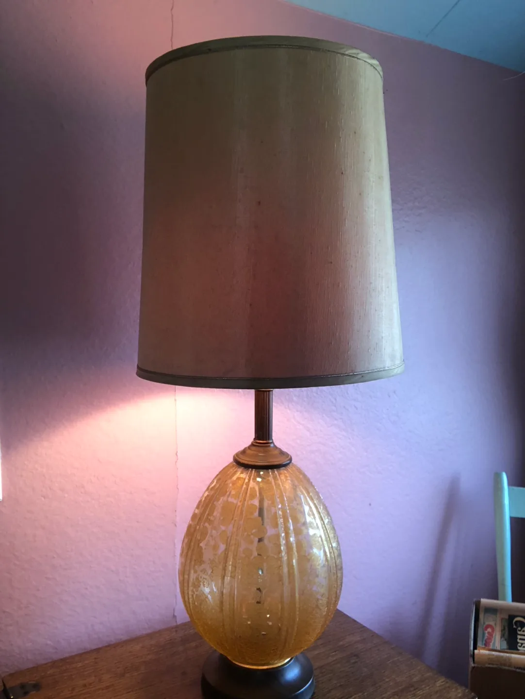Vintage Glass Table Lamp - Reduced price to $22 image indicator(3)